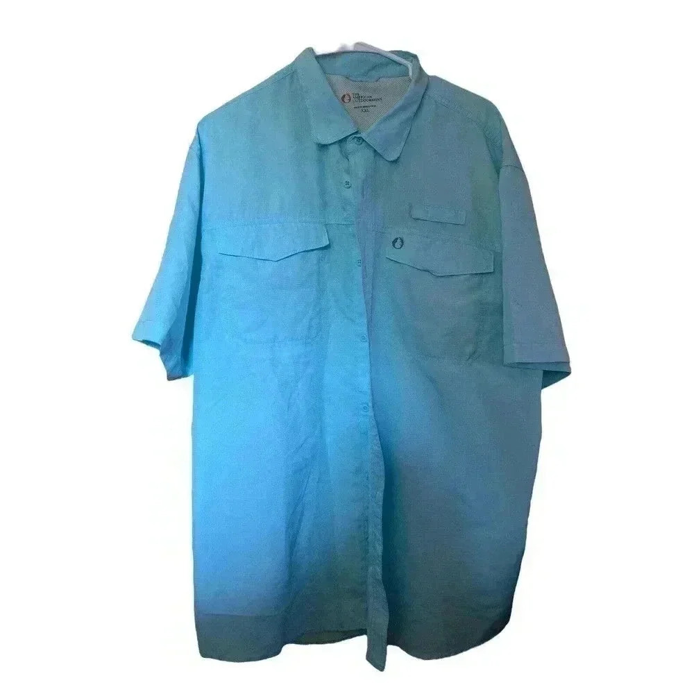 THE AMERICAN OUTDOORSMAN SIZE XXL TEAL COLOR BUTTER DOWN SHIRT